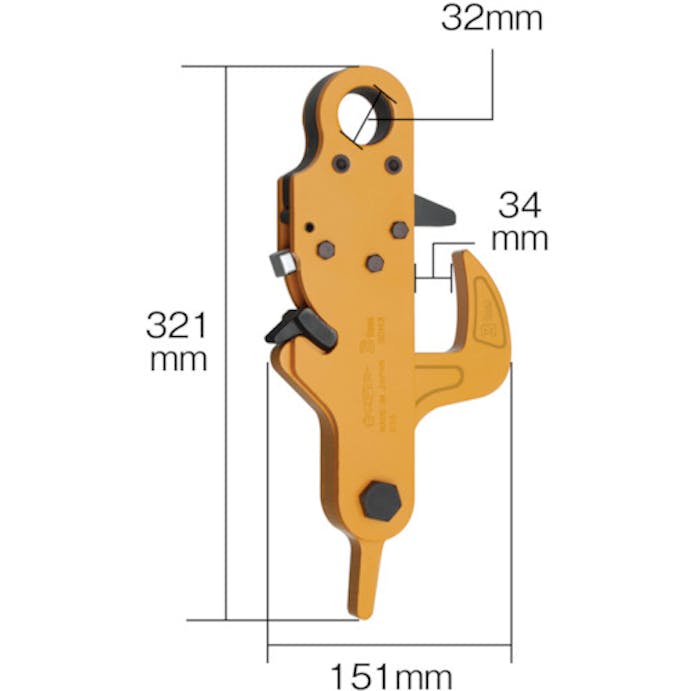 【CAINZ-DASH】スーパーツール 敷鉄板専用フック（抜去式）スーパーフットロック　容量３．０ｔｏｎ SDH3【別送品】