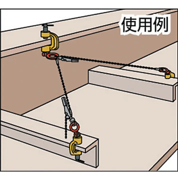 【CAINZ-DASH】スーパーツール スクリューカムクランプ 自在型 基本使用荷重0.5t SUC0.5【別送品】