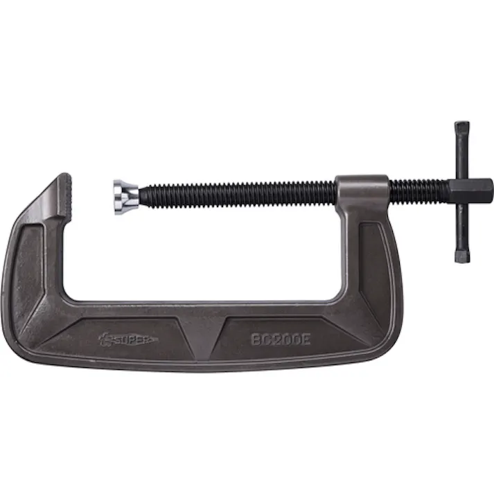 【CAINZ-DASH】スーパーツール シャコ万力(バーコ型)200mm メタリックグレー焼付塗装 BC200E【別送品】