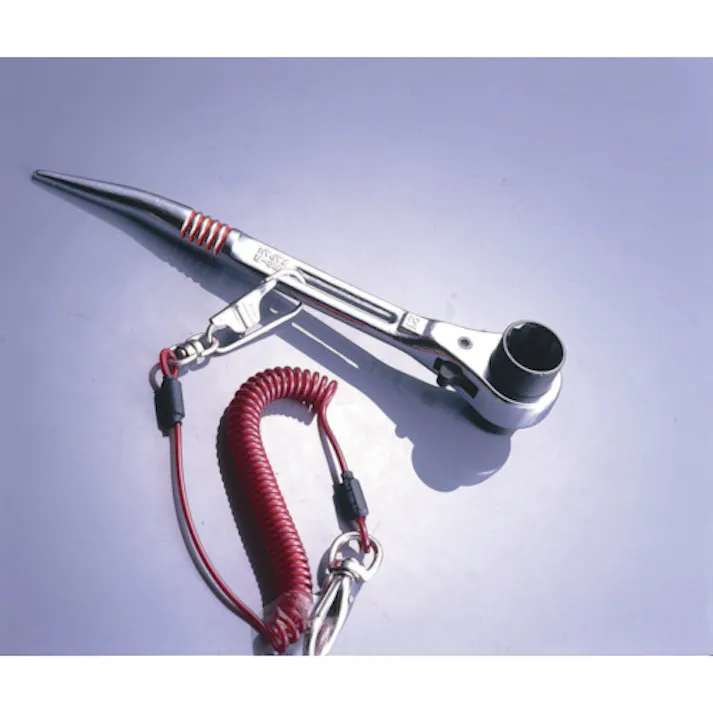 【CAINZ-DASH】スーパーツール 安全ロープ(ステンレスワイヤー芯)ダイレクトキャッチフック付 クリア 1kg用 AR430DC【別送品】