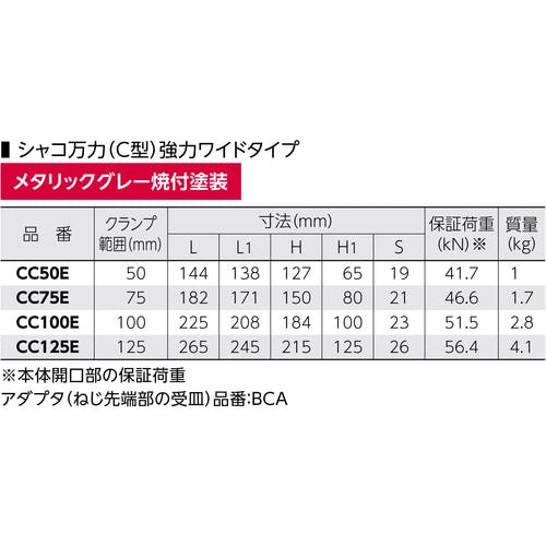 SUPER 万力 CC100E C型 Amazon.co.jp: スーパー シャコ万力(C型)強力ワイドタイプ