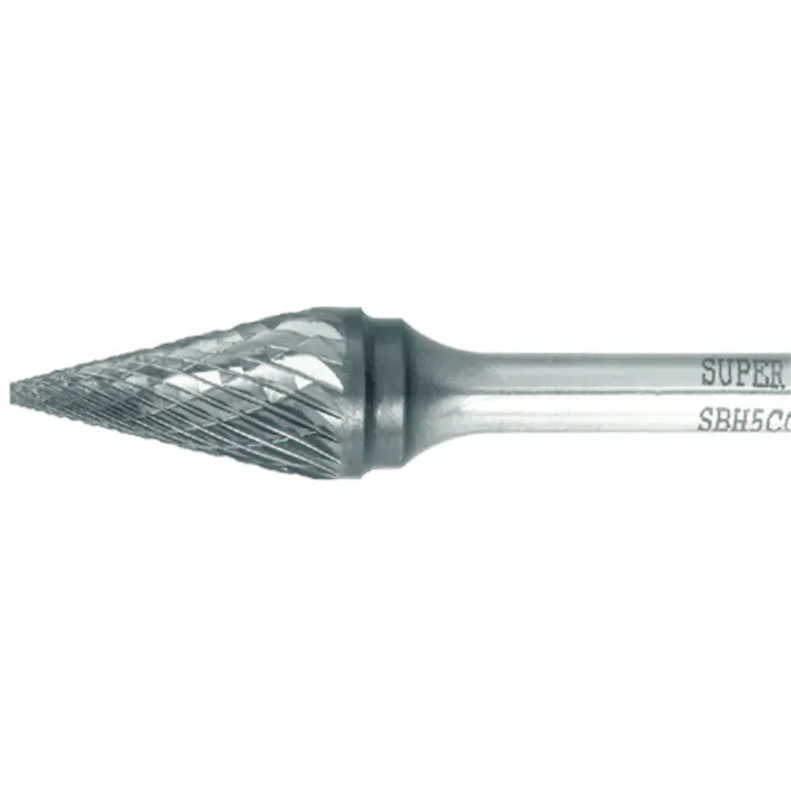 【CAINZ-DASH】スーパーツール スーパー超硬バー 重切削用 ロー付タイプ 円錐型 刃径:12.7mm 軸径:6.0mm SBH5C05【別送品】