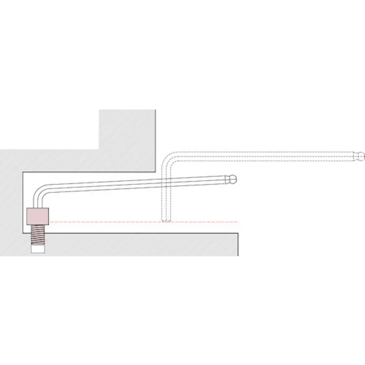 【CAINZ-DASH】スーパーツール 首下ショートエクストラロング六角棒レンチ 2mm SHKX2【別送品】