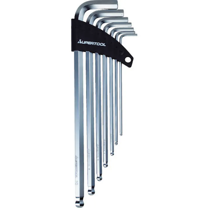 【CAINZ-DASH】スーパーツール エクストラロングボールポイント六角棒レンチ(7本組)2.5~10mm HKXB7SB【別送品】