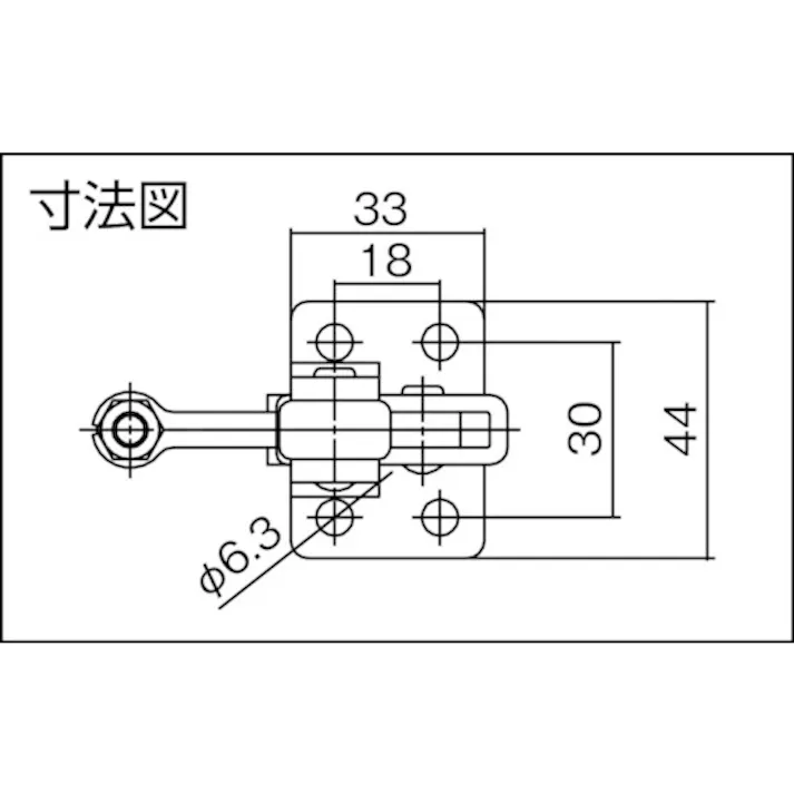 【CAINZ-DASH】スーパーツール 下方押え型トグルクランプ(垂直ハンドル式)ステンレス製 全長:114mm 締付力:1kN STDA40F【別送品】
