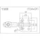 【CAINZ-DASH】スーパーツール 下方押え型トグルクランプ(垂直ハンドル式) 全長:140mm 締付力:2kN フランジベース TDA42F【別送品】