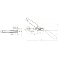 【CAINZ-DASH】スーパーツール 横押し型トグルクランプ　全長：２７８ｍｍ　締付力：２ｋＮ TPA50F【別送品】