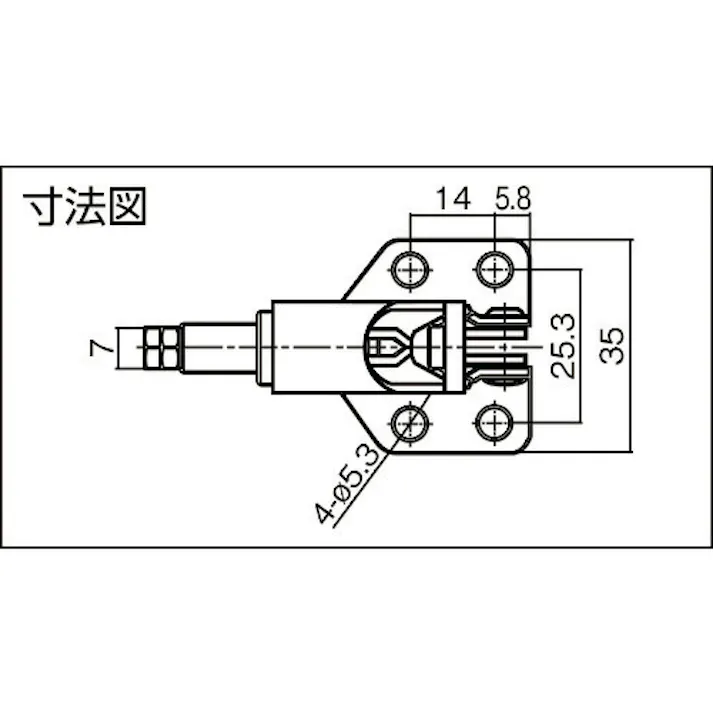 【CAINZ-DASH】スーパーツール 横押し型トグルクランプ 全長:106mm 締付力:0.5kN TP06F【別送品】