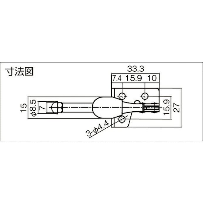 【CAINZ-DASH】スーパーツール 横押し型トグルクランプ　全長：１１６ｍｍ　締付力：０．４５ｋＮ TPPL10F【別送品】