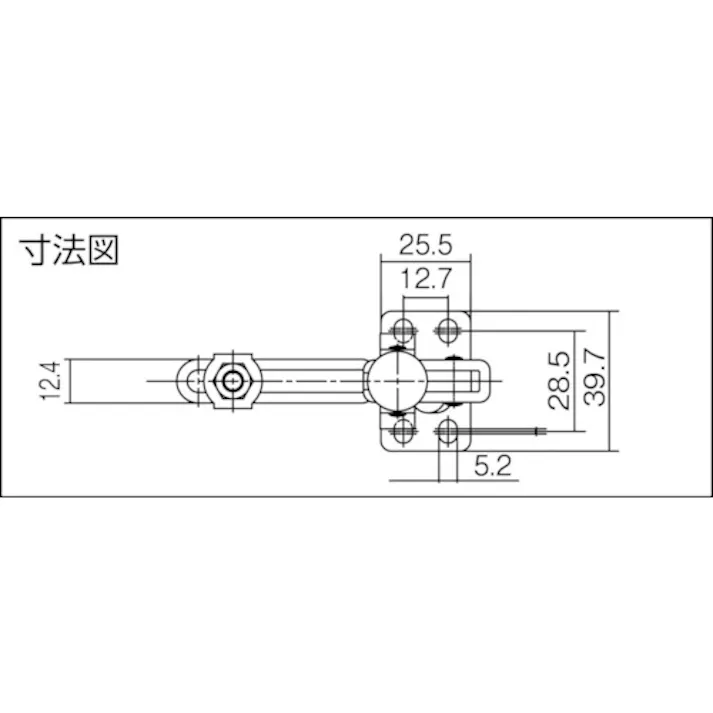 【CAINZ-DASH】スーパーツール 下方押え型トグルクランプ(垂直ハンドル式) 全長:100mm 締付力:0.91kN フランジベース TDV250FL【別送品】
