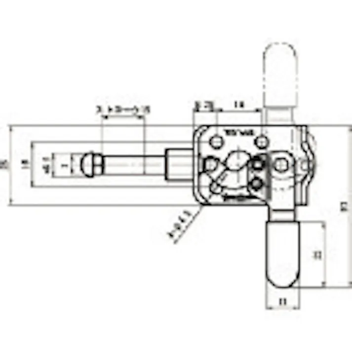 【CAINZ-DASH】スーパーツール 押し引き兼用型トグルクランプ(L) ベースタイプ:フランジ TPPL50L【別送品】