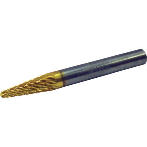 【CAINZ-DASH】スーパーツール スーパー超硬バー　チタンコーティング　オール超硬タイプ　テーパー型（ダブルカット）刃径：６．０ｍｍ　軸径：６．０ｍｍ SBT7C01【別送品】
