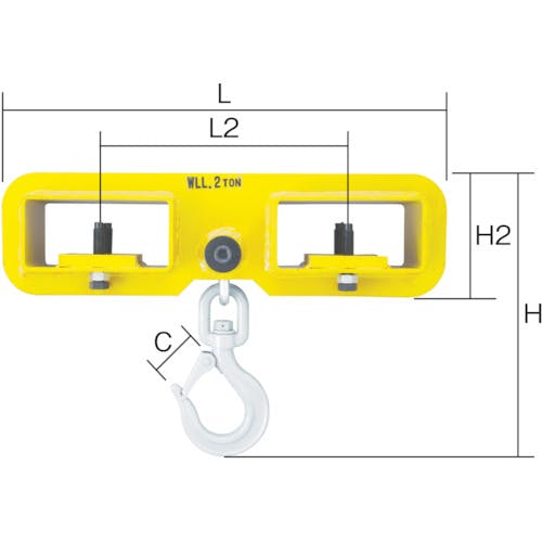 CAINZ-DASH】スーパーツール フォークリフト用吊フック 容量：２ｔｏｎ FLH2【別送品】 | 荷役用品 通販 | ホームセンターのカインズ