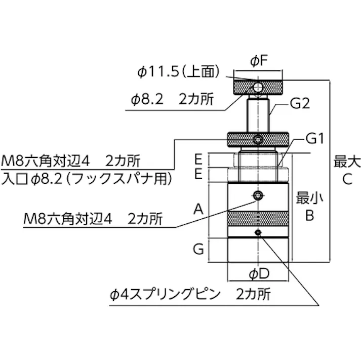 【CAINZ-DASH】スーパーツール 磁力付スクリューサポート ロングストローク型(2個1組)ストローク:150~310 MSS310LS【別送品】