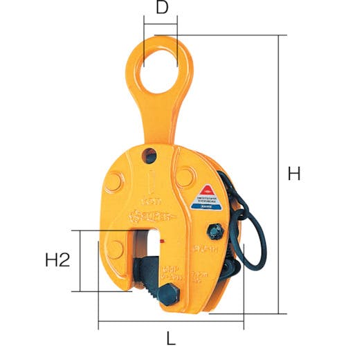 CAINZ-DASH】スーパーツール タテ吊クランプ ロックハンドル式 細目仕様 基本使用荷重０．５ｔ クランプ範囲０～１９ｍｍ  SVC0.5HN【別送品】 | 荷役用品 | ホームセンター通販【カインズ】