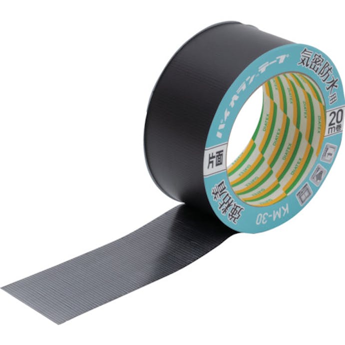 【CAINZ-DASH】ダイヤテックス 気密防水用テープ　片面タイプ（強粘着）　５０ｍｍ×２０ｍ　ブラック KM-30-BK【別送品】