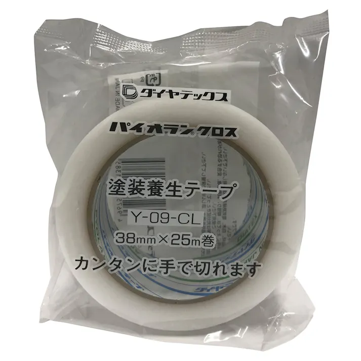 ダイヤテックス パイオラン 塗装・建築養生用テープ 透明 幅38mm×長さ25m