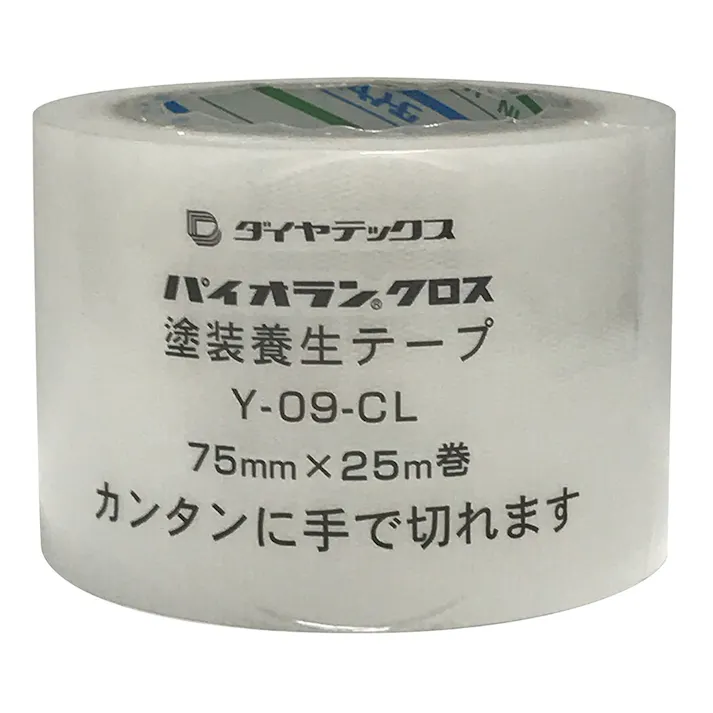 ダイヤテックス パイオラン 塗装・建築養生用テープ 透明 幅75mm×長さ25m