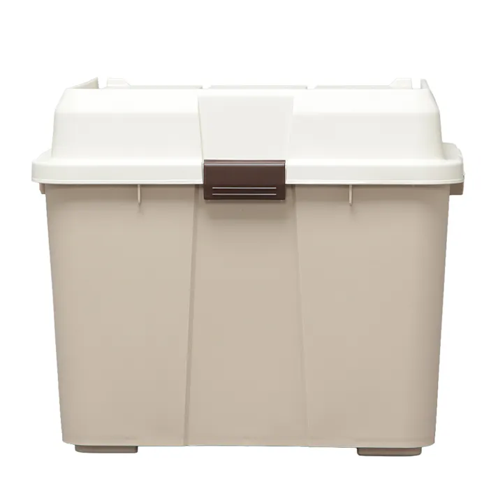 収納ボックス ワイドストッカー 60L 幅54.5cm 奥行44cm 高さ45.5cm ベージュ WY-540