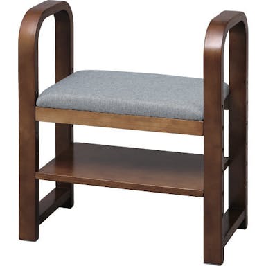【CAINZ-DASH】アイリスオーヤマ ５１２７８８　玄関椅子　ＧＣ－５５　ブラウン GC-55-BR【別送品】