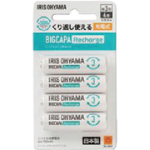 アイリスオーヤマ 578037 ビックキャパ リチャージ 単4形ニッケル水素電池 4本パック BCR-R4MH/4B ニッケル水素電池 アイリスオーヤマ 578037 ビックキャパ リチャージ 単4形ニッケル水素電池 4本パック BCR-R4MH/4B ニッケル水素電池
