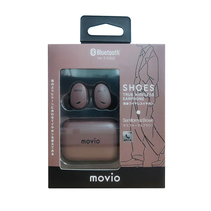 ナガオカ 完全ワイヤレスイヤホン セミフォーマルブラウン M310SHOESSBR