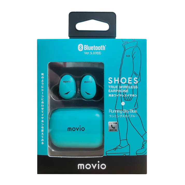 ナガオカ 完全ワイヤレスイヤホン ランニングスカイブルー M310SHOESRSBL