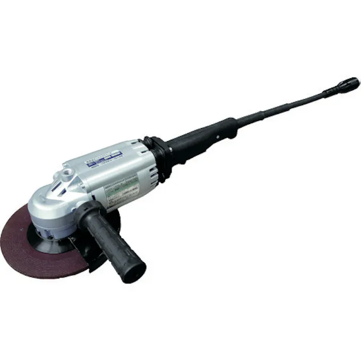 【CAINZ-DASH】日本電産テクノモータ 高周波グラインダー(400Hz・軽量アングル型) 180mm 防振形 ブレーキ付 HDGS-180AB【別送品】