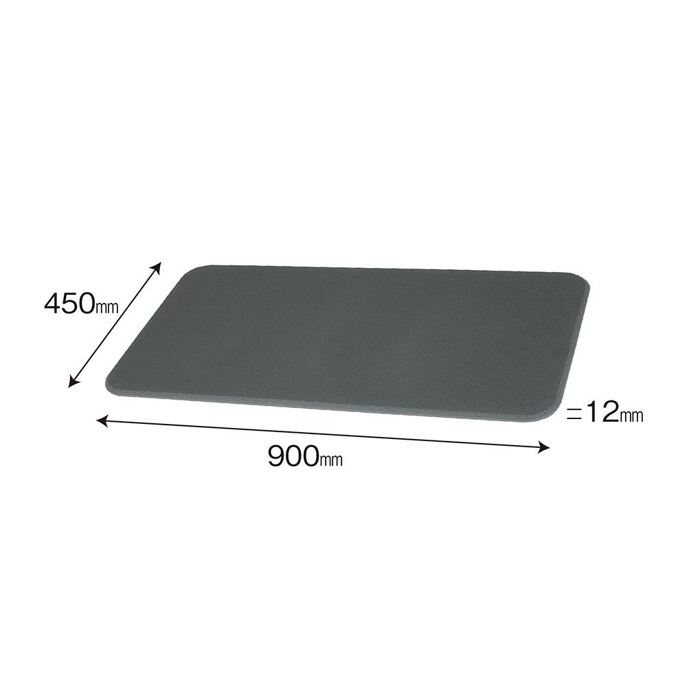 足腰マットラウンドコーナータイプ グレー 450×900 家具用シート 足腰マットラウンドコーナータイプ グレー 450×900 家具用シート