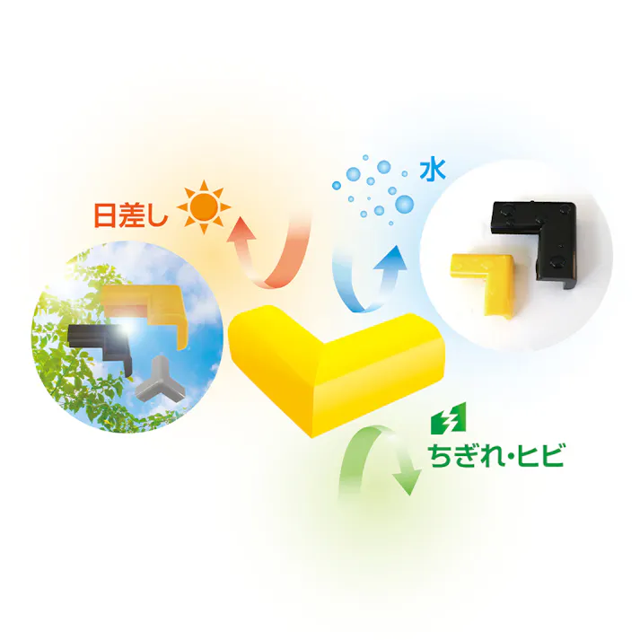 安心クッションコーナー用 STRONG 極細 グレー 2P