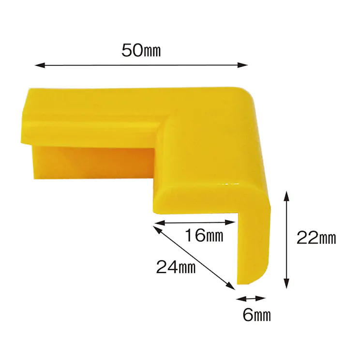 安心クッションコーナー用 STRONG 細 ブラック 2P