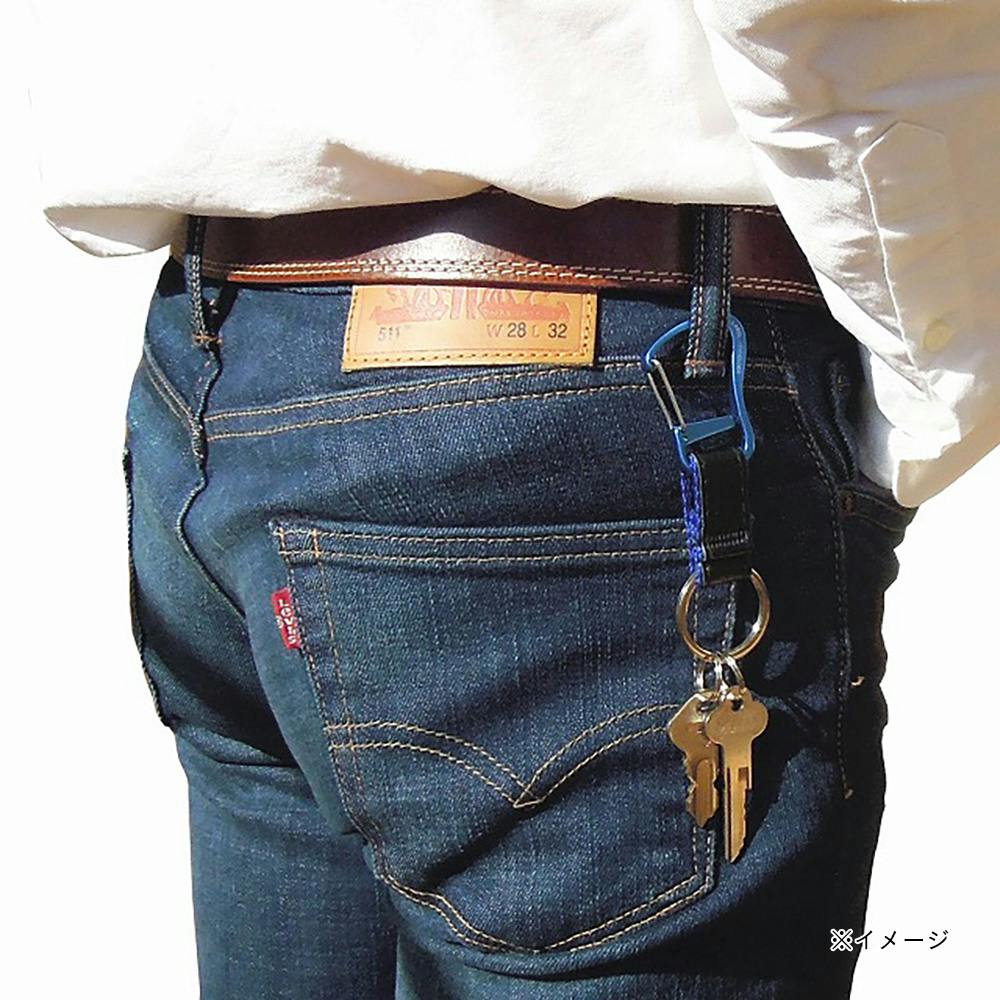 中林製作所 タフレーベル ストラップ付カラビナS VEX-205 | ねじ・くぎ