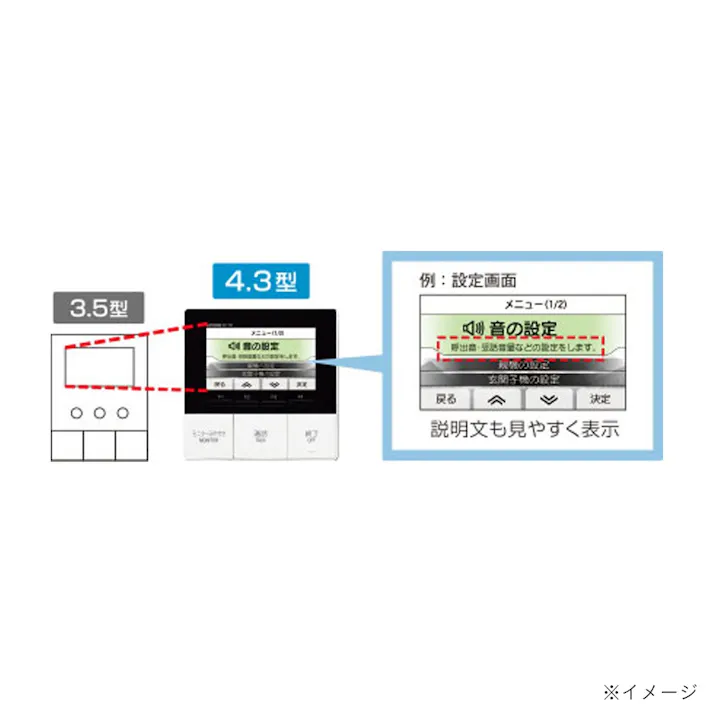 アイホン ワイヤレスTVドアホン 4.3型 KR-77 (本体 玄関子機1台) 防犯 4.3型モニター 約39万画素 自動録画機能 壁取付型 配線工事不要