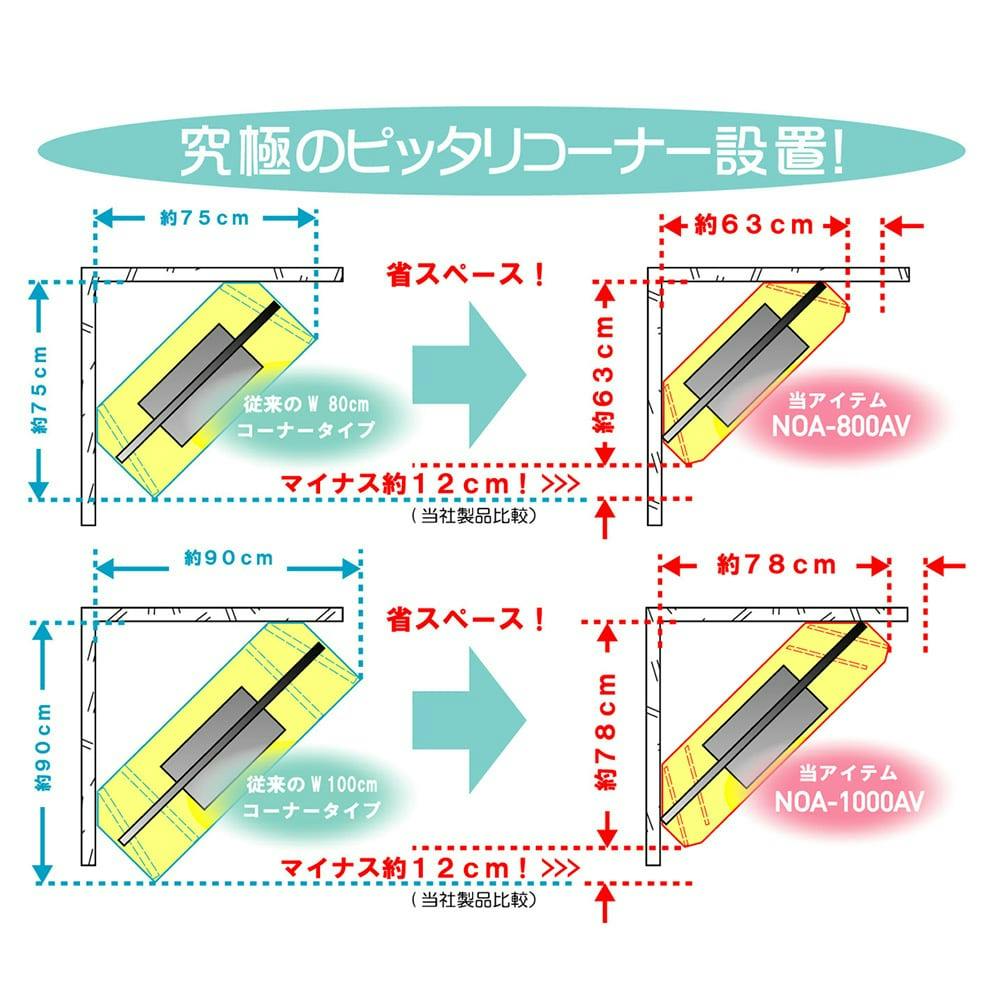 コーナーテレビ台NOA-1000AV-BK【別送品】 | リビング収納 通販