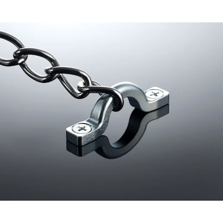 【CAINZ-DASH】ニッサチェイン ダイカストアイストラップ 5mm 黒つや消し B-1458【別送品】