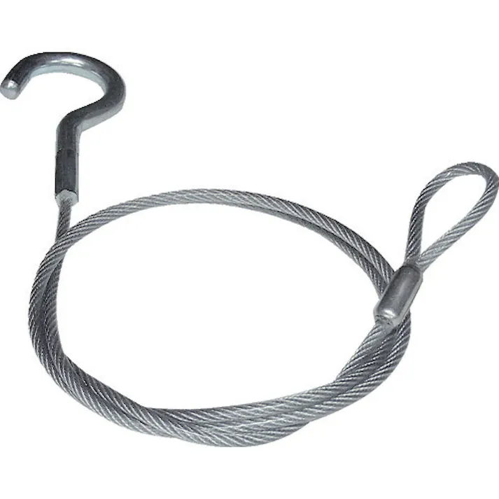 【CAINZ-DASH】ニッサチェイン 鉄製カットワイヤー 片側フック付き 透明PVCコーティング 3(4.3)X1065mm Y-75【別送品】