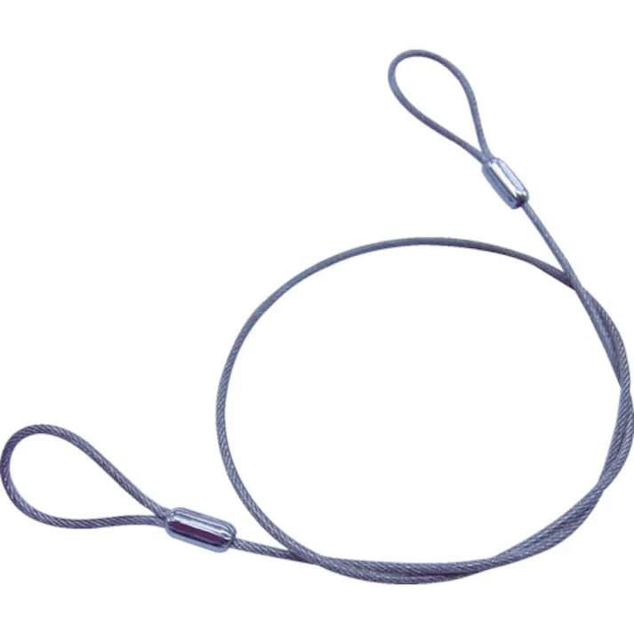 【CAINZ-DASH】ニッサチェイン ステンレスカットワイヤー アルミカシメ 透明PVCコーティング 0.81(1.2)X900mm (1本=1PK) Y-89【別送品】