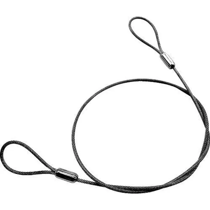 ニッサチェイン ステンレスカットワイヤー アルミカシメ 黒PVCコーティング Y-91 0.81(1.2被服込)×600mm 1本