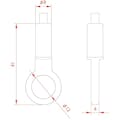 【CAINZ-DASH】ニッサチェイン 壁面用　ワイヤーセット　１．５Ｍ　リングタイプ Y-413【別送品】