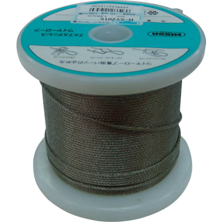 【CAINZ-DASH】ニッサチェイン ステンレスワイヤーロープ 2.0mm×100m TSY-20-100【別送品】