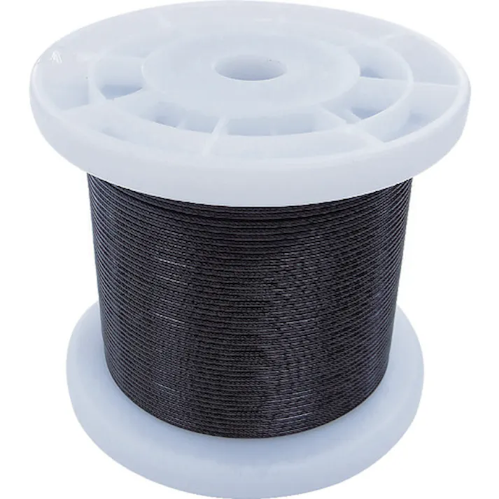 【CAINZ-DASH】ニッサチェイン 黒コーティングワイヤロープ 1.2mm×100m TSY12V-BK【別送品】