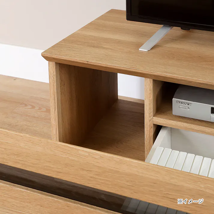 ナチュリカ テレビ台 ナチュラルブラウン NTU-3515HNA 幅150cm 高さ37cm 65V型対応 【別送品】