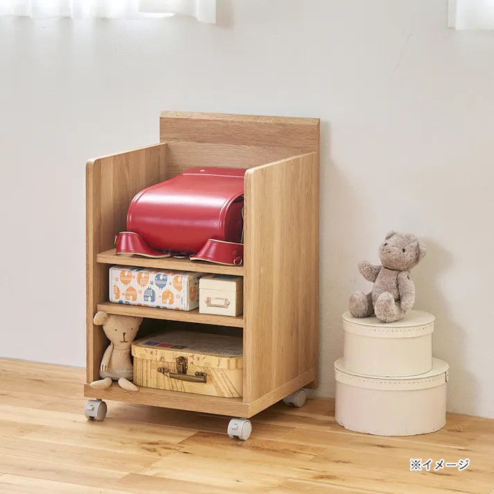 ナチュリカ サイドワゴン ナチュラルブラウン NTU-6540WNA 幅42cm 高さ67cm キャスター付 【別送品】