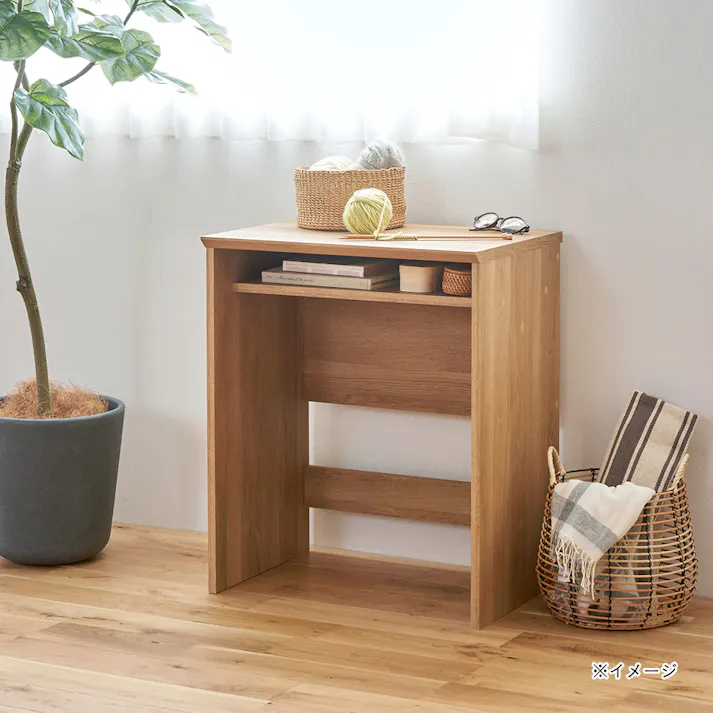 ナチュリカ デスク ナチュラルブラウン NTU-7060DESKNA 幅60cm 高さ72cm 中棚付き 【別送品】