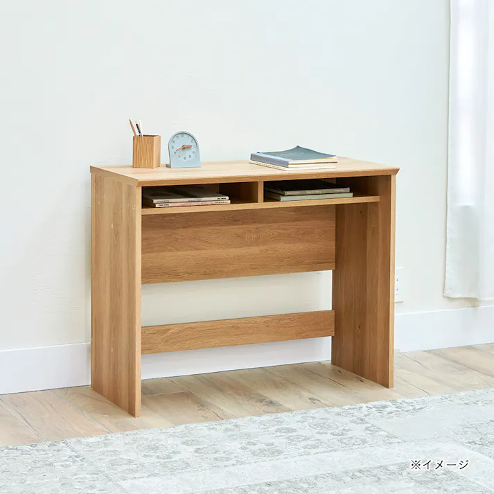 ナチュリカ デスク ナチュラルブラウン NTU-7090DESKNA 幅90cm 高さ72cm 中棚付き 【別送品】