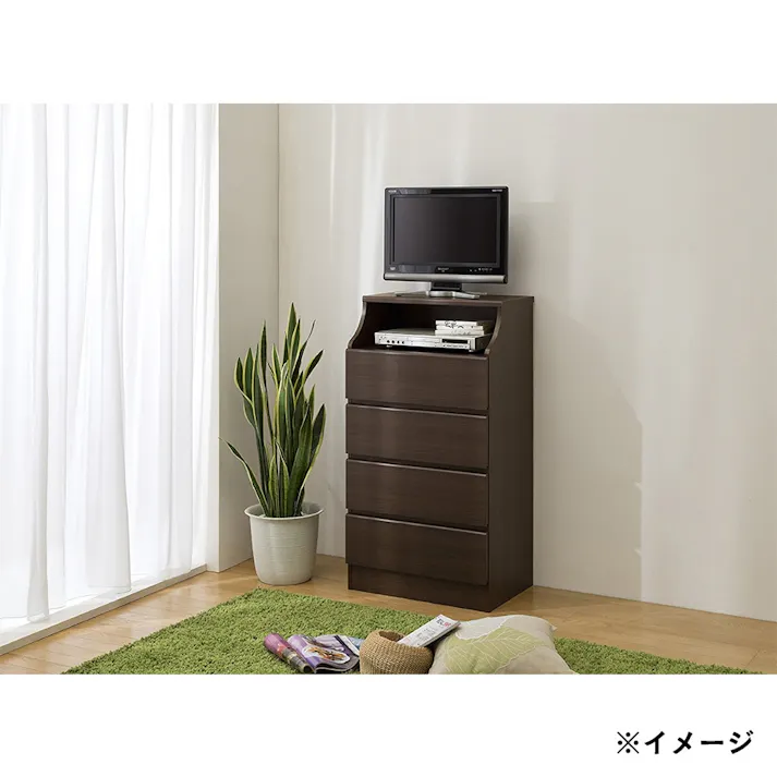 組立簡単チェスト チェスカ CSC-1344H ダークブラウン【別送品】