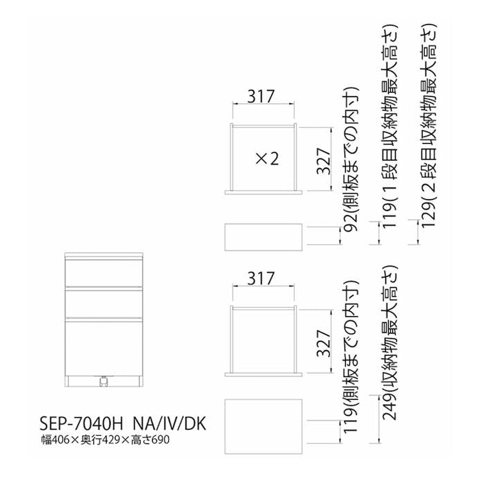 アンダーチェスト セパルテック SEP-7040H DK【別送品】