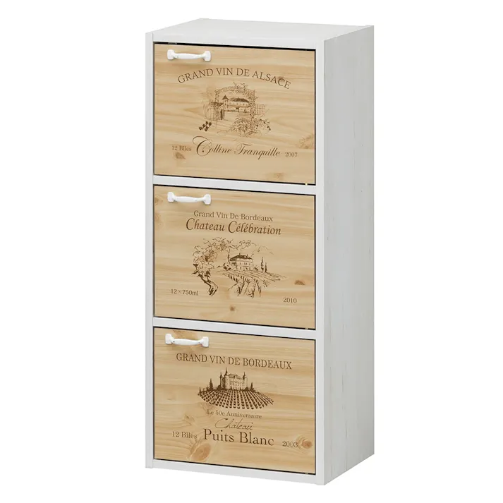 組立簡単BOX EK-Cube ワイナリーズ WNR-90403DWH ドアタイプ【別送品】(販売終了)