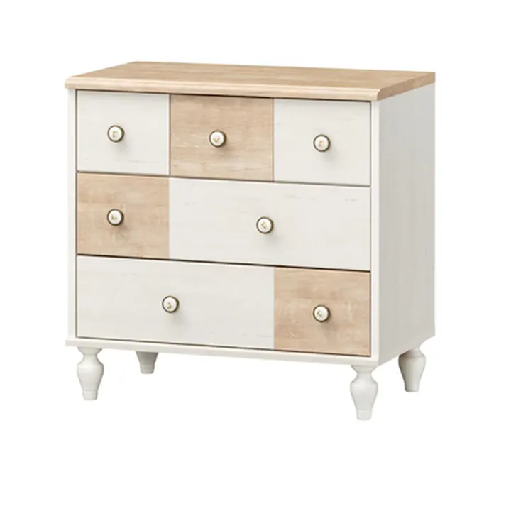 ローチェスト フレンチシャビーカフェ FSC-7070H ナチュラル&ホワイト【別送品】