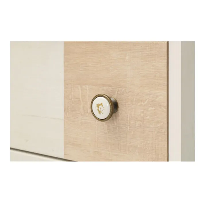 フラップガラスキャビネット フレンチシャビーカフェ FSC-9075FG NA&WH【別送品】